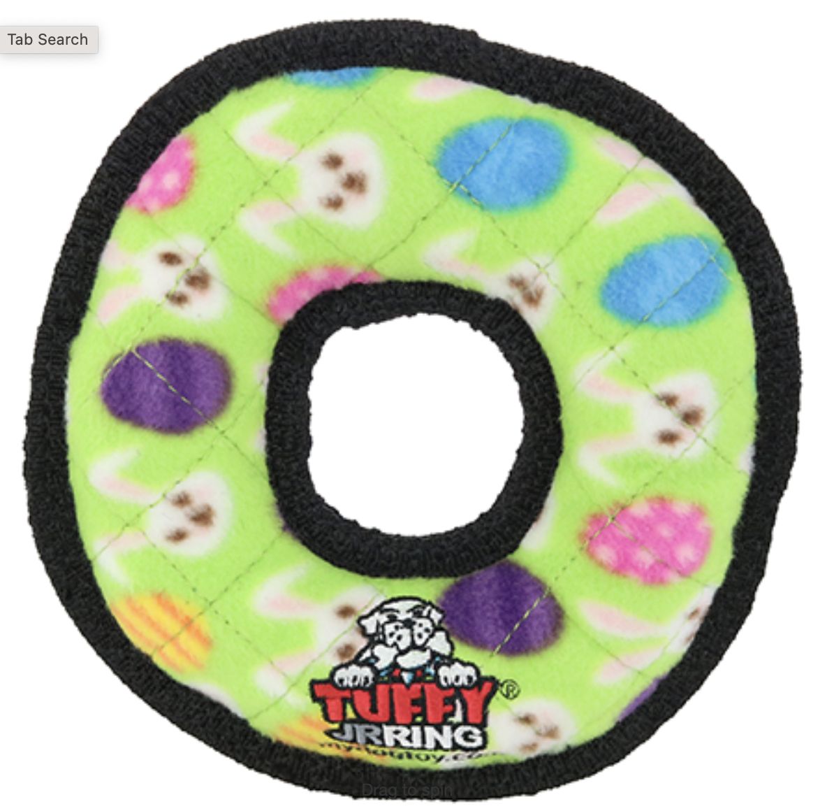 Tuffy  Holiday Medium Ring Durable Dog Toy - Easter Egg
