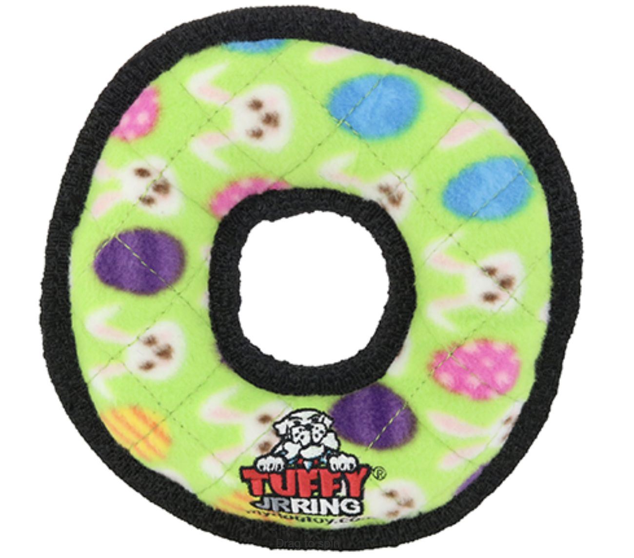 Tuffy Jr Holiday Ring Durable Plush Dog Toy-  Easter Egg