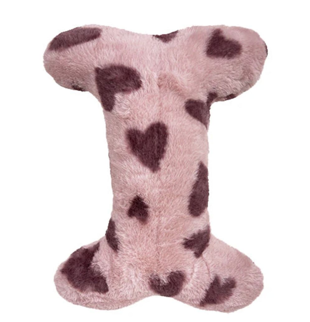 PetLou 15" Love Heart Bone Plush Dog Toy