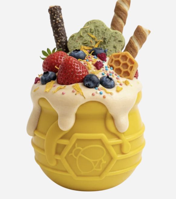 SodaPup PUP-X Honey Pot Treat Dispenser XL - Yellow