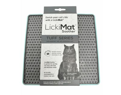 LickiMat Soother Tuff Cat - Green