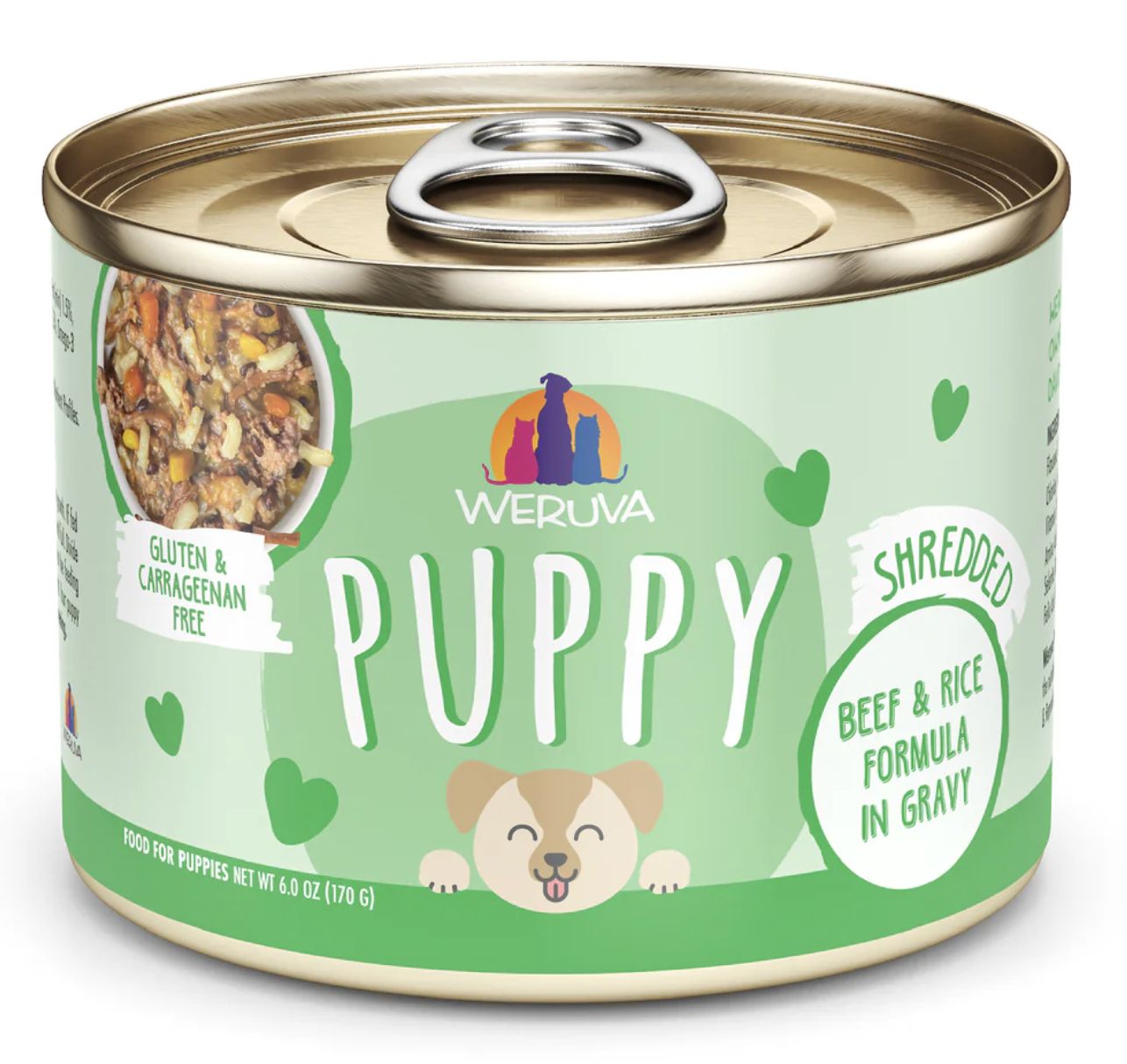 Weruva Puppy Canned Beef and Rice Formula in Gravy  6oz
