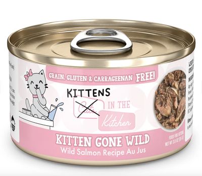 Kitten Gone Wild Salmon Recipe Au Jus Canned Food 3oz