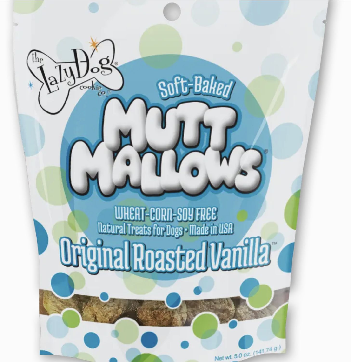 The lazy Dog Mutt Mallows Soft Baked Dog Treats- Original Roasted Vanilla 5oz