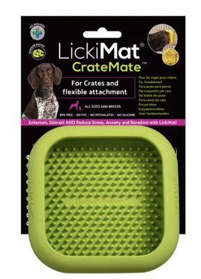 LickiMat CrateMate Dog Slow Feeder - Green