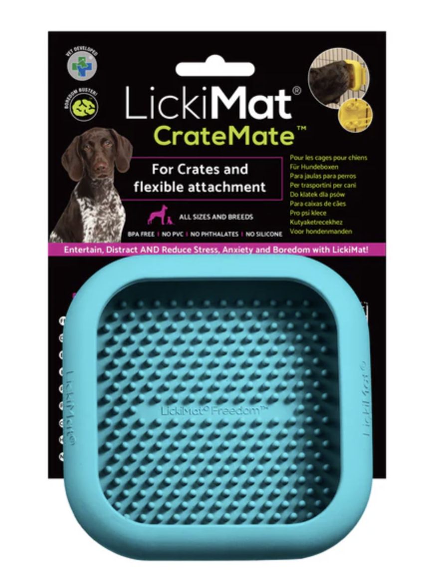 LickiMat CrateMate Dog Slow Feeder - Turquoise