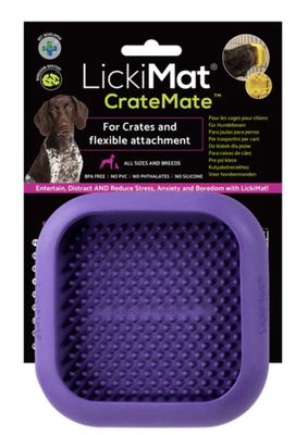 LickiMat CrateMate Dog Slow Feeder - Purple