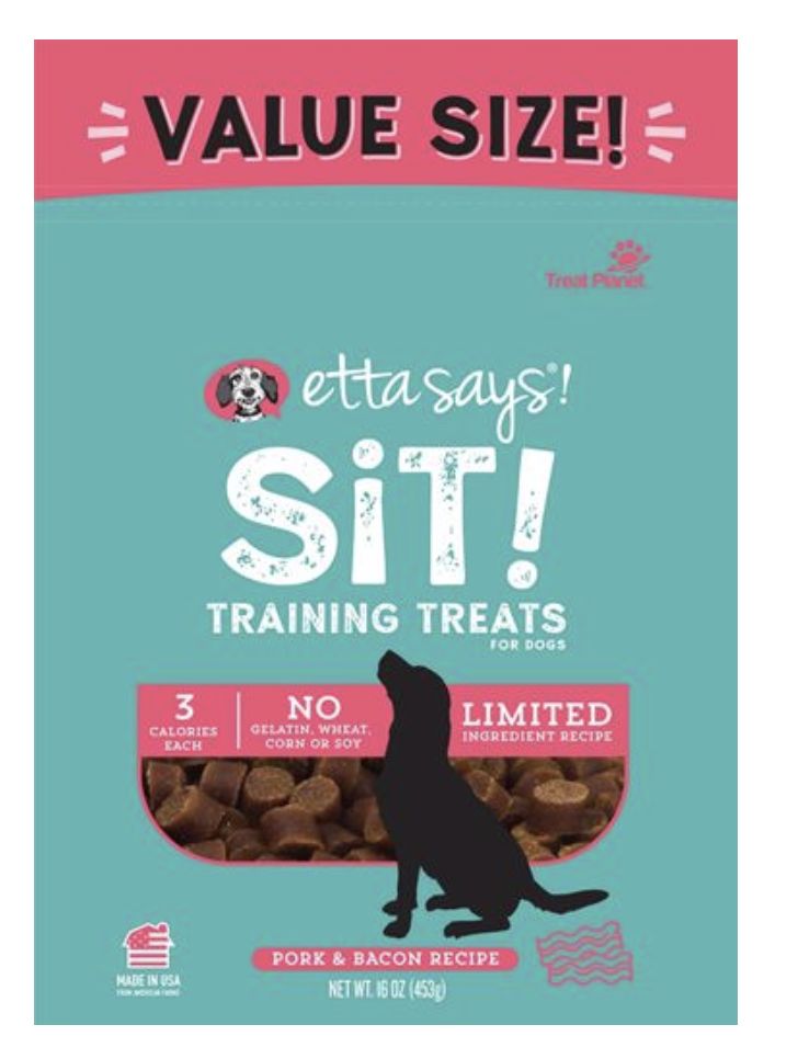Etta Says! Sit Training Treats for Dogs - Bacon 16oz