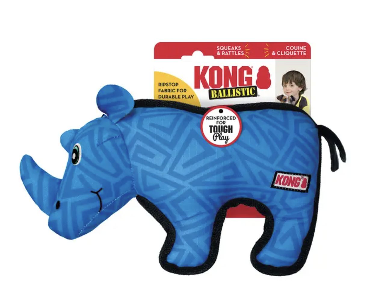 KONG Ballistic Rhino Dog Toy