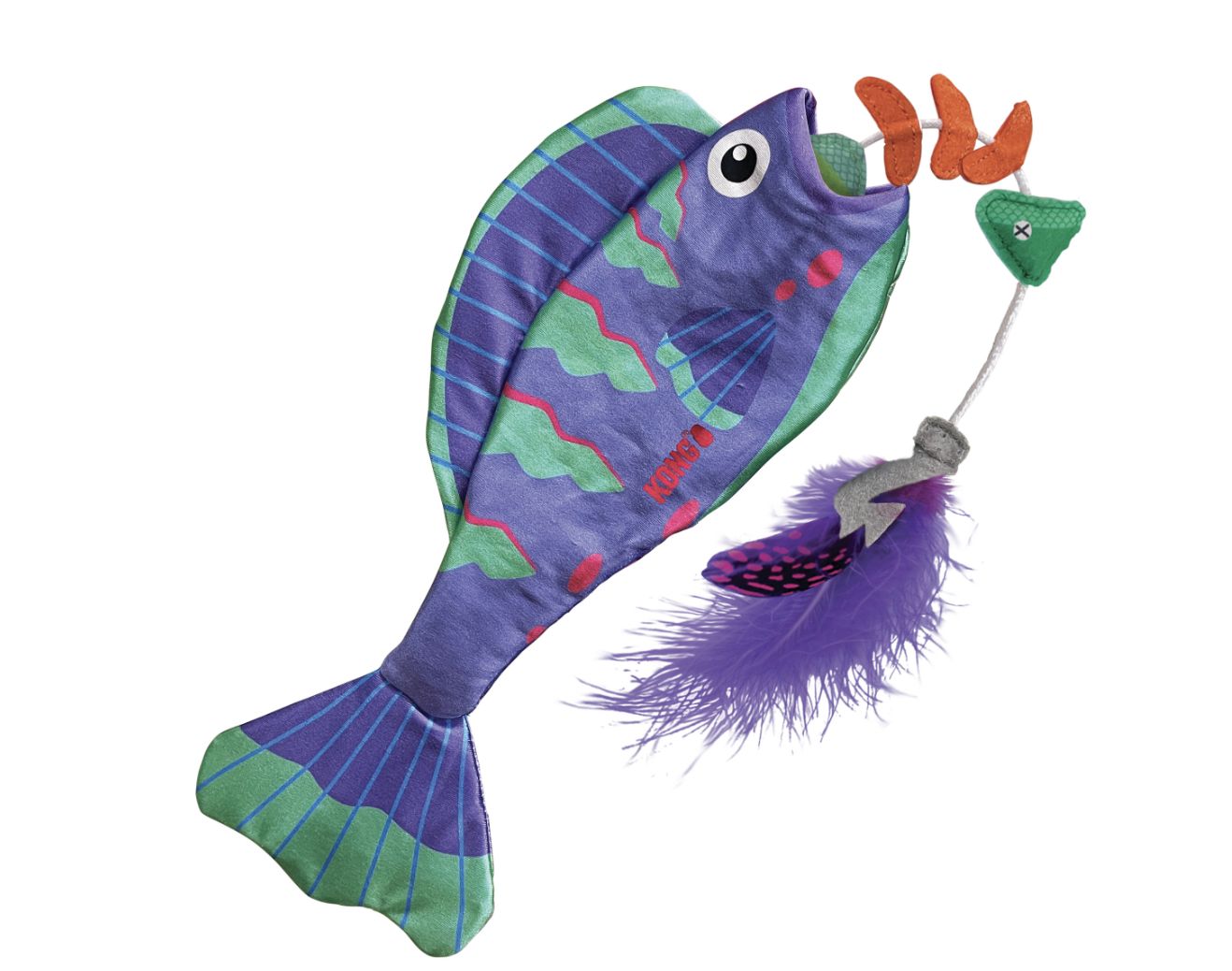 KONG Wrangler Angler Fish Cat Toy