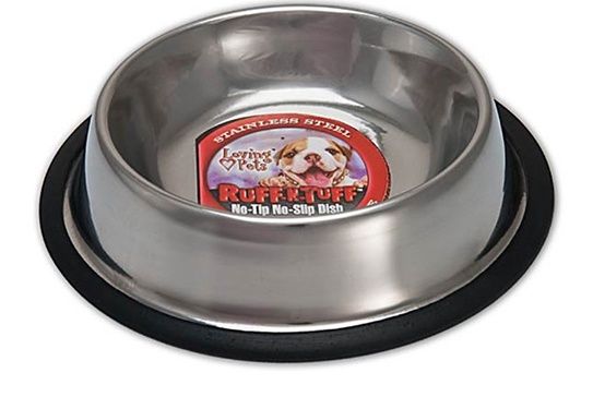 Loving Pets Stainless Steel No Tip Bowl 64oz