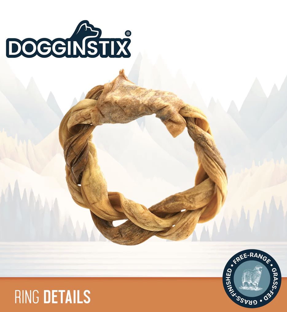 Dogginstix Lamb Collagen Ring Dog Treat