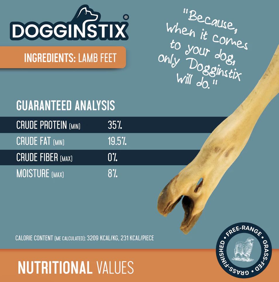 Dogginstix Lamb Feet Dog Treat