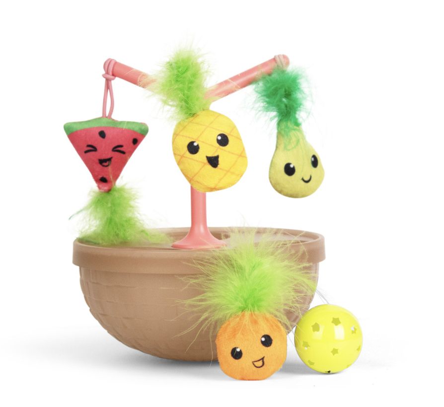 CatStages Hunt N' Wobble Fruit Bowl Cat Toy