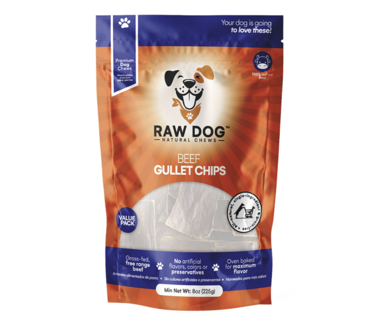 Raw Dog Beef Gullet Chips 8oz