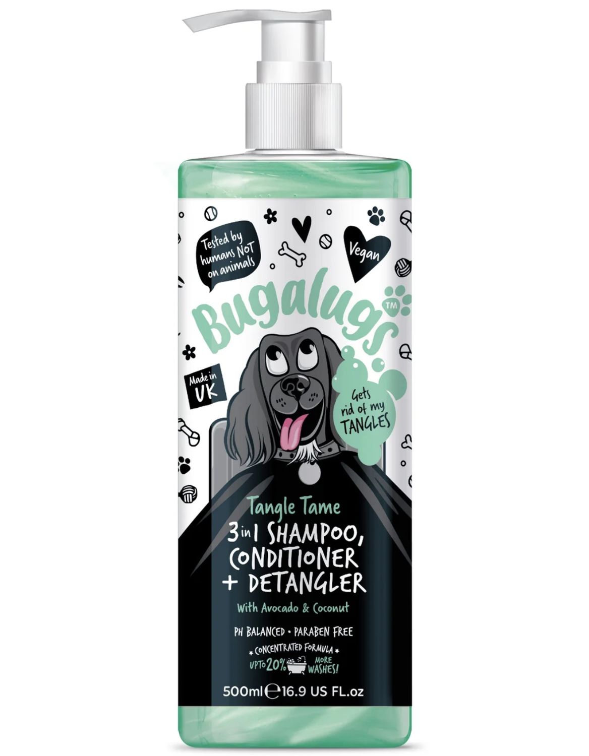 Bugalugs Tangle Tame 3in1 Dog Shampoo