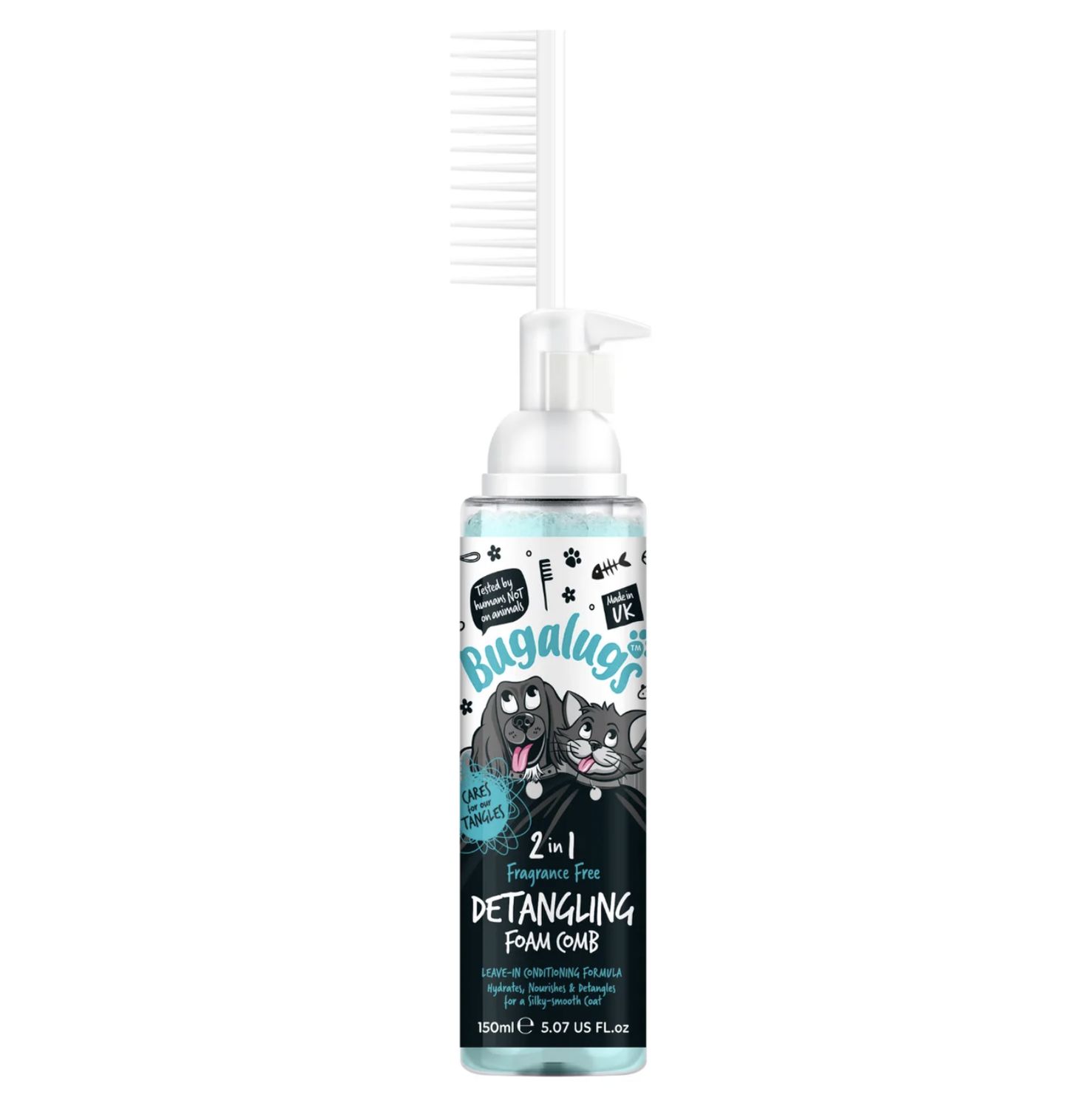 Bugalugs Fragrance Free 2in1 Foam Comb