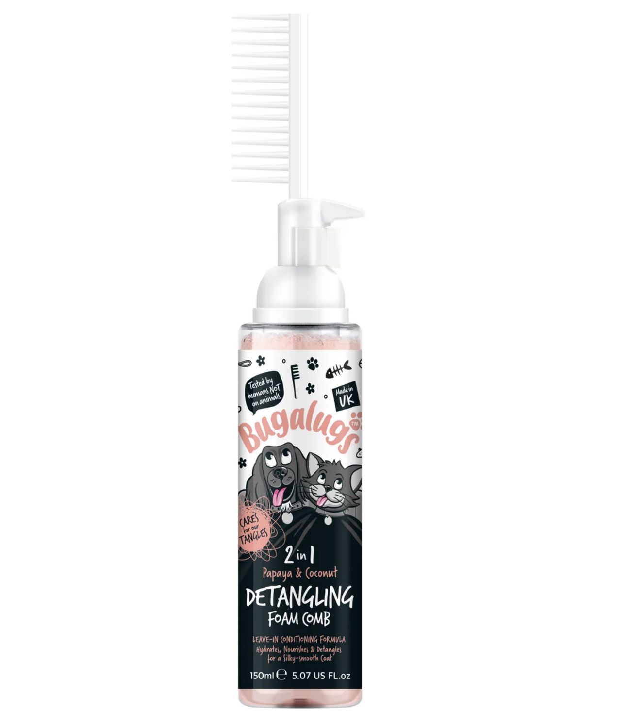 Bugalugs Papaya &amp; Coconut 2in1 Foam Comb