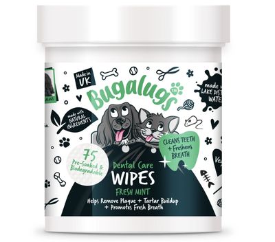 Bugalugs Pre-Soaked Dog &amp; Cat Dental Wipes