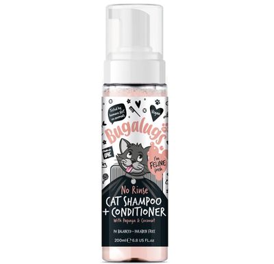 Bugalugs 2in1 Papaya Coconut No Rinse Cat Shampoo