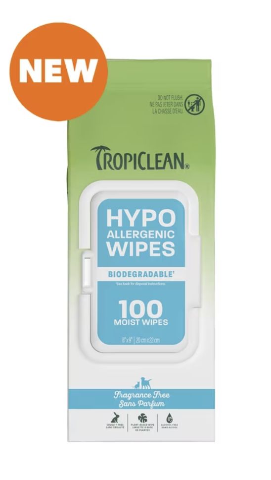 TropiClean Hypoallergenic Dog Wipes