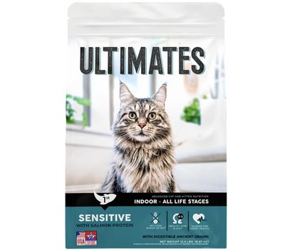 Pro Pac Ultimates Sensitive Skin and Stomach Indoor Salmon Cat Formula 12lb