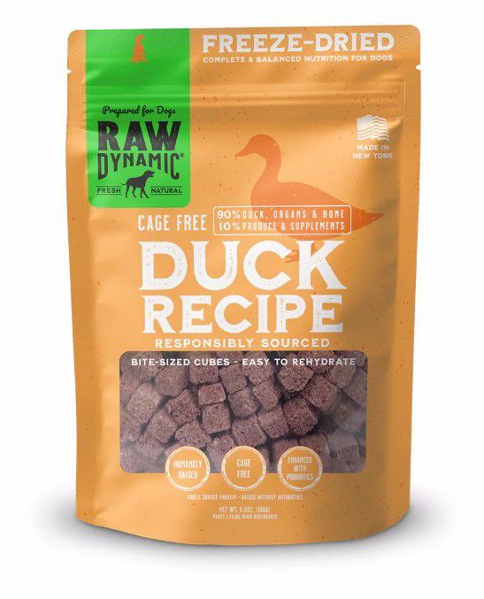 Raw Dynamic Freeze-Dried Duck Recipe Dog Food 5.5oz