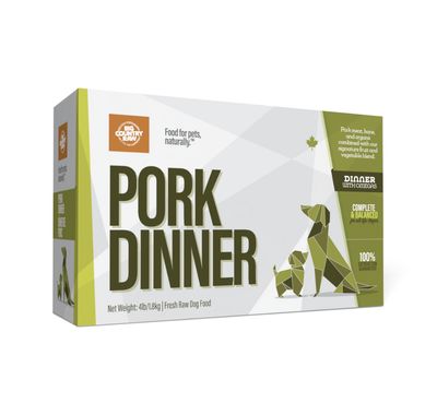 Big Country Raw Frozen Pork Dinner Dog 4lbs