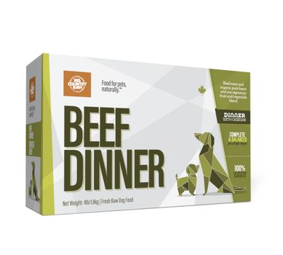 Big Country Raw Frozen Beef Dinner Dog 4lbs