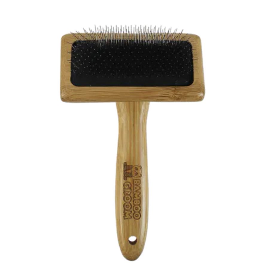 Bamboo Groom Small Slicker Brush For Dogs