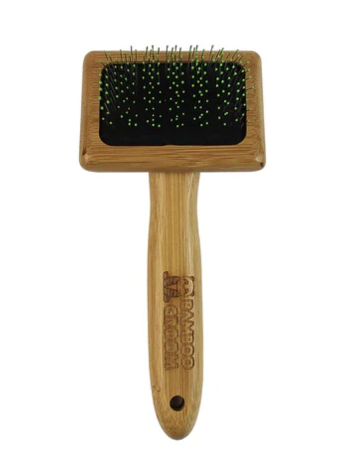 Bamboo Groom Small Soft Slicker Brush For Dogs