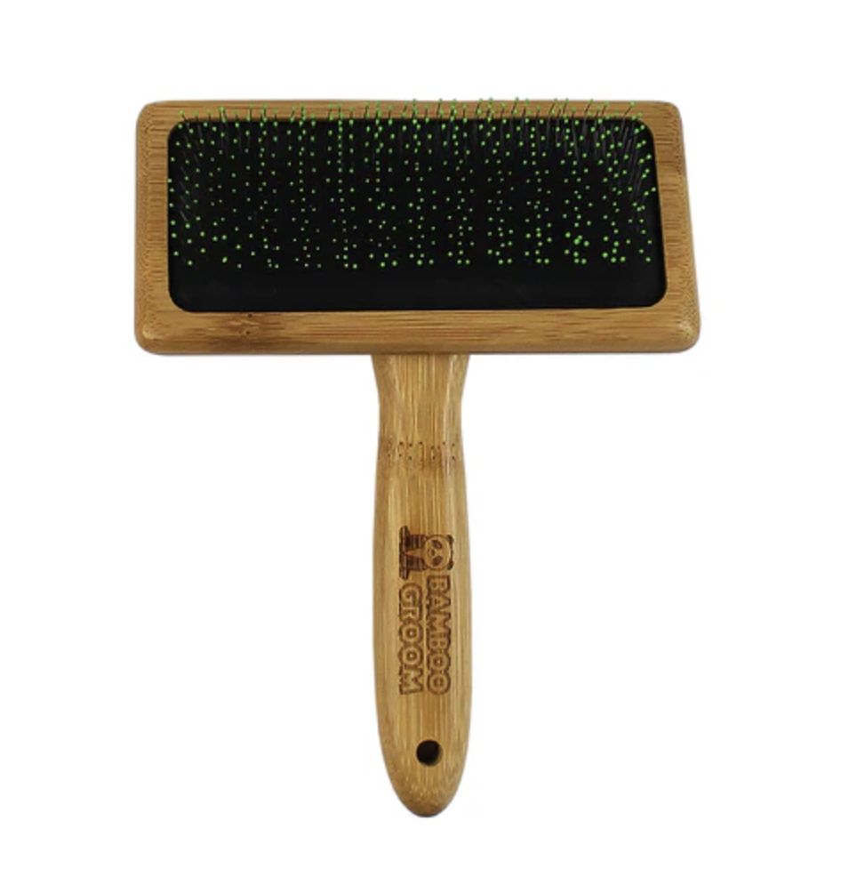 Bamboo GroomLarge Soft Slicker Brush For Dogs