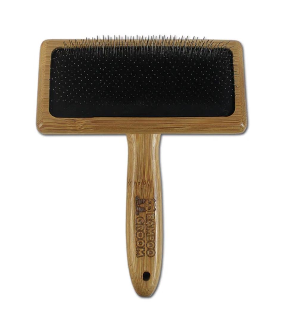 Bamboo Groom Large Slicker Brush For Dogs