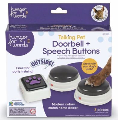 Brightkins Talking Doorbell W 2 Speech Buttons For Dogs