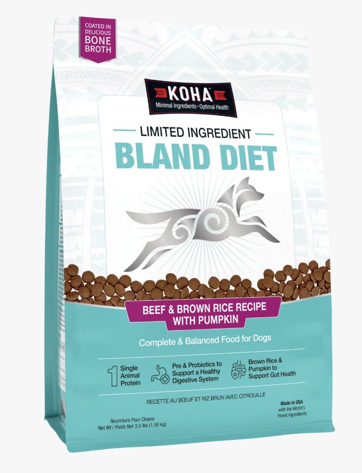 Koha Beef &amp; Brown Rice Bland Diet Dog Food 3.5lbs