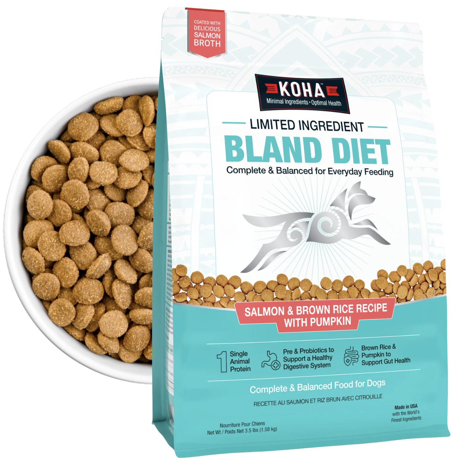 Koha Salmon &amp; Brown Rice Bland Diet Dog Food 20lbs