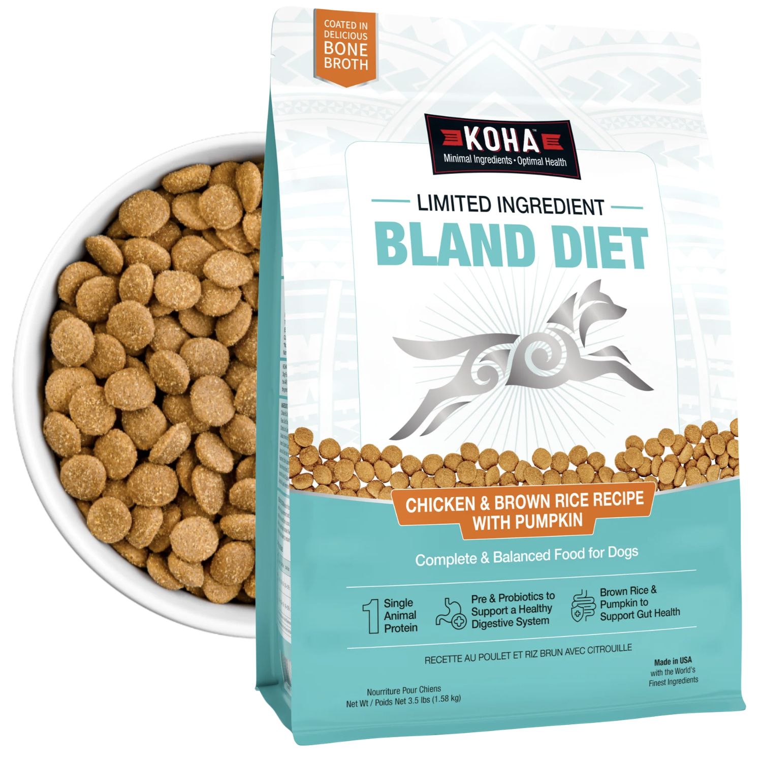 Koha Chicken &amp; Brown Rice Bland Diet Dog Food 20lbs