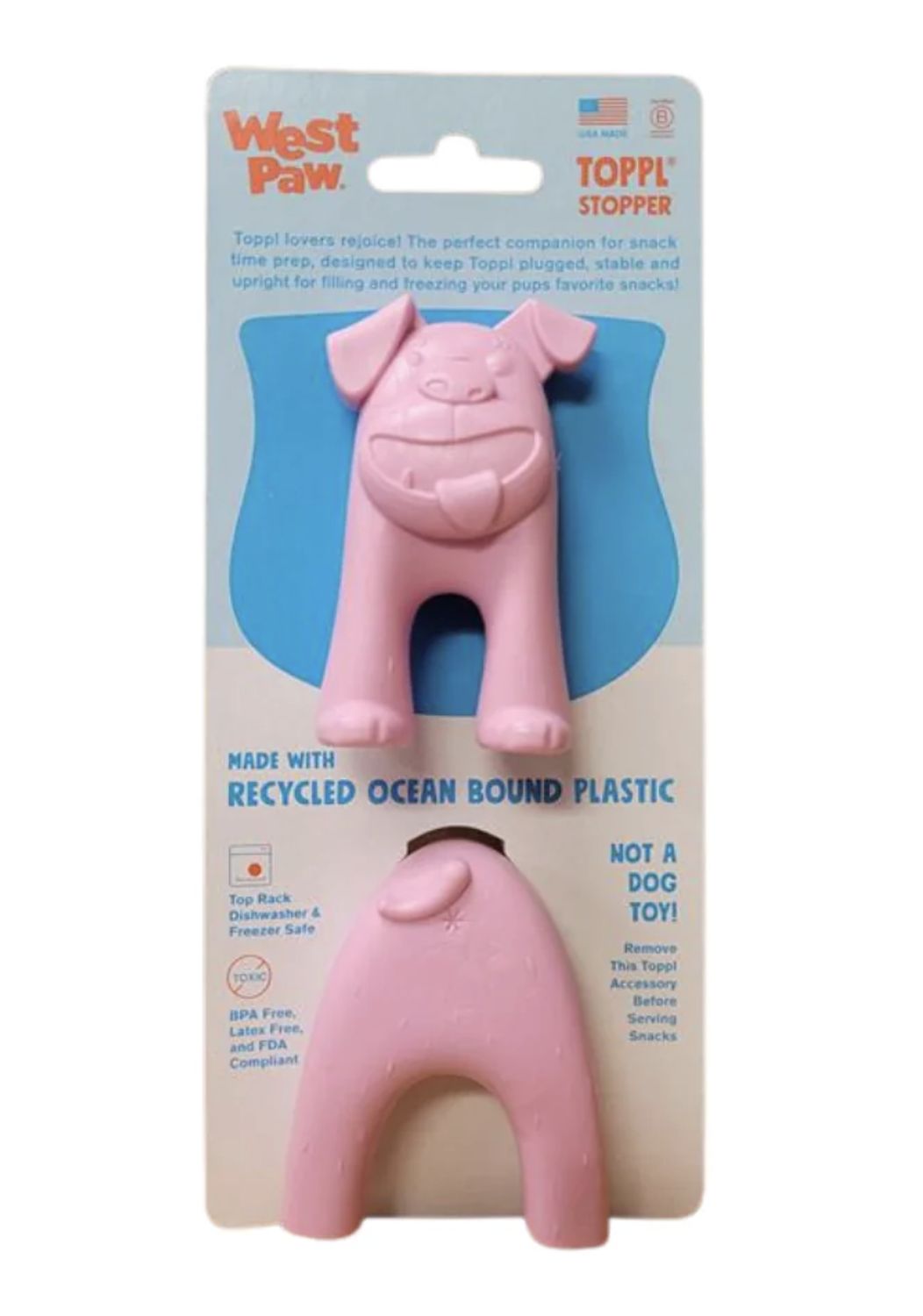 West Paw Toppl Stopper - Bubblegum