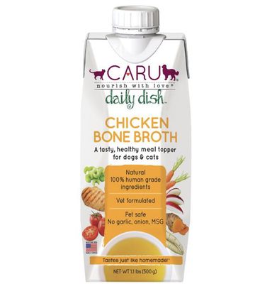 Caru Daily Dish Chicken Bone Broth for Cats and Dogs -1.1lb