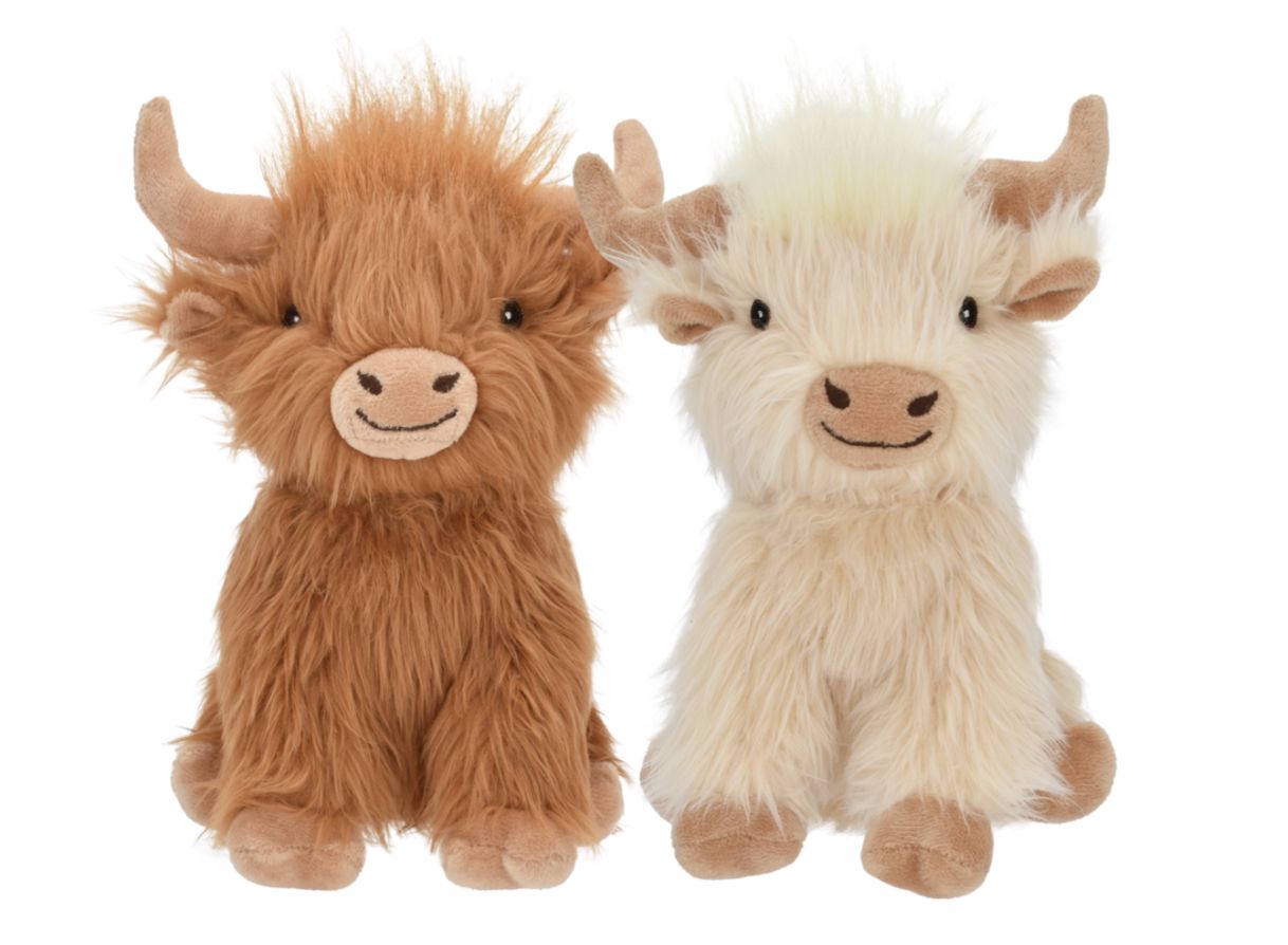 Multipet Highland Shaggy Cow Dog Toy 8"