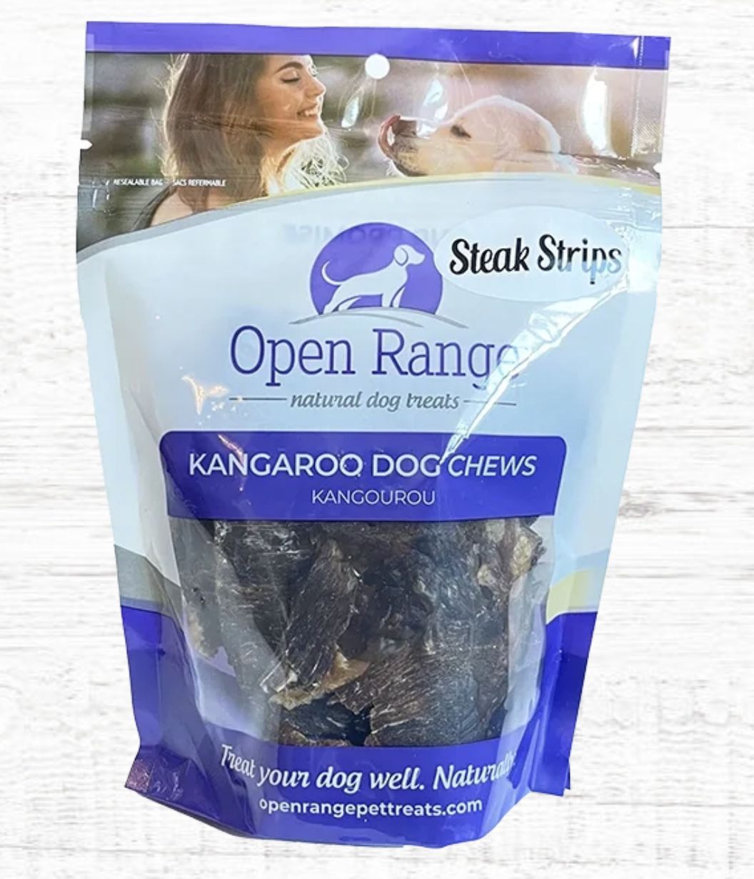 Home Range Kangaroo Steak Strips Dog Treat- 15ct
