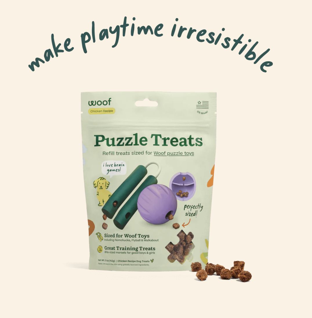 Woof Chicken Puzzle Dog Treat 5oz