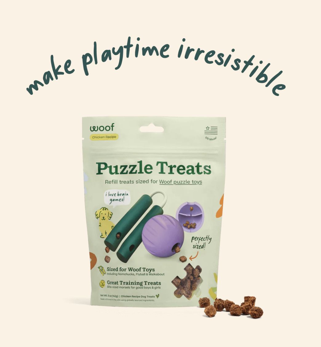 Woof Chicken Puzzle Dog Treat 12oz
