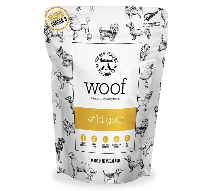 New Zealand Pet Woof Freeze Dried Wild Goat Treat 1.76oz