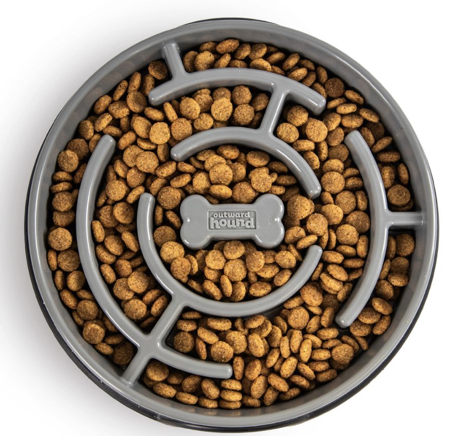 Outward Hound Fun Maze Slow Feeder Bowl Gray -MD
