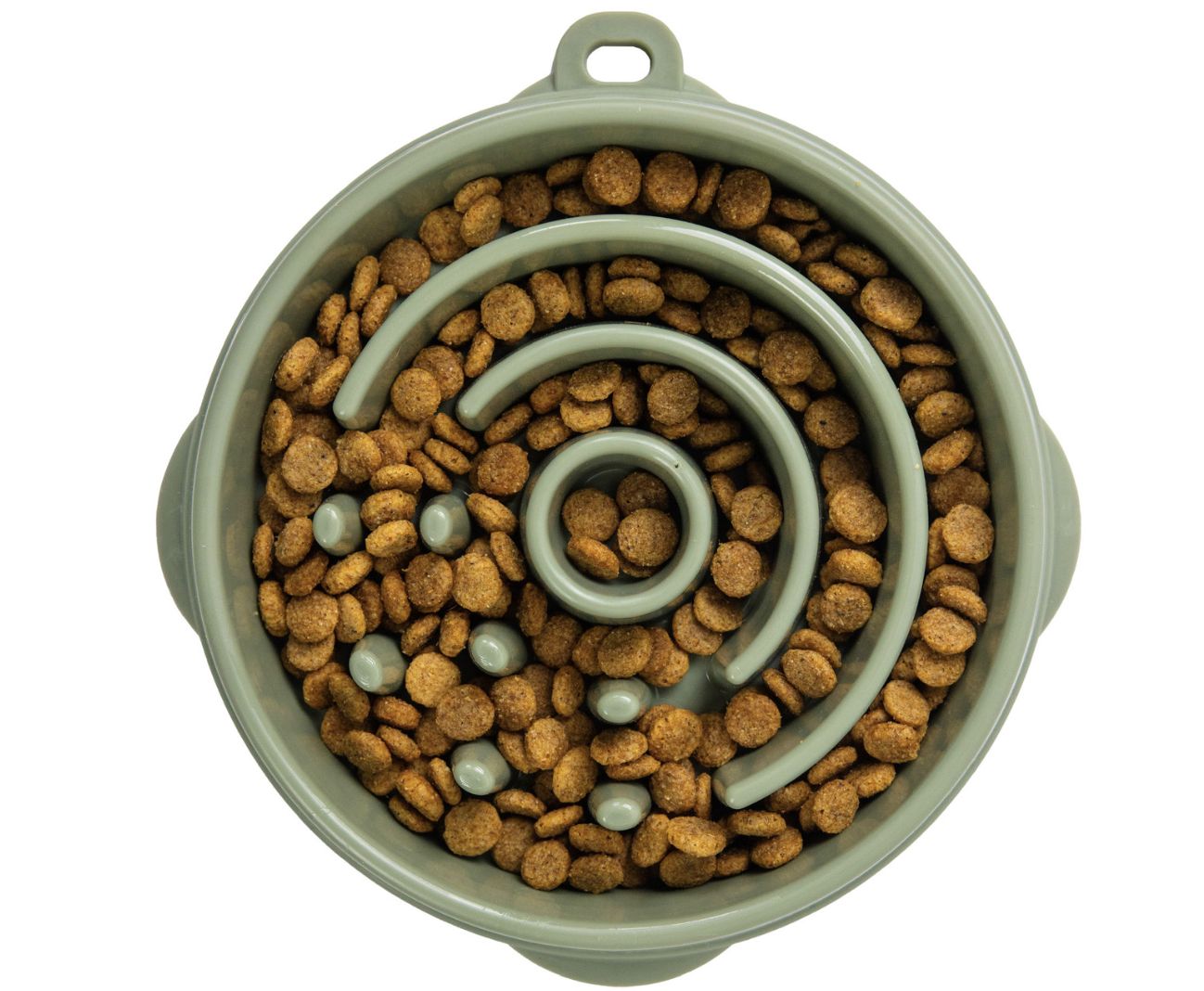 Outward Hound Fun Circle Slow Feeder Bowl Sage - MD