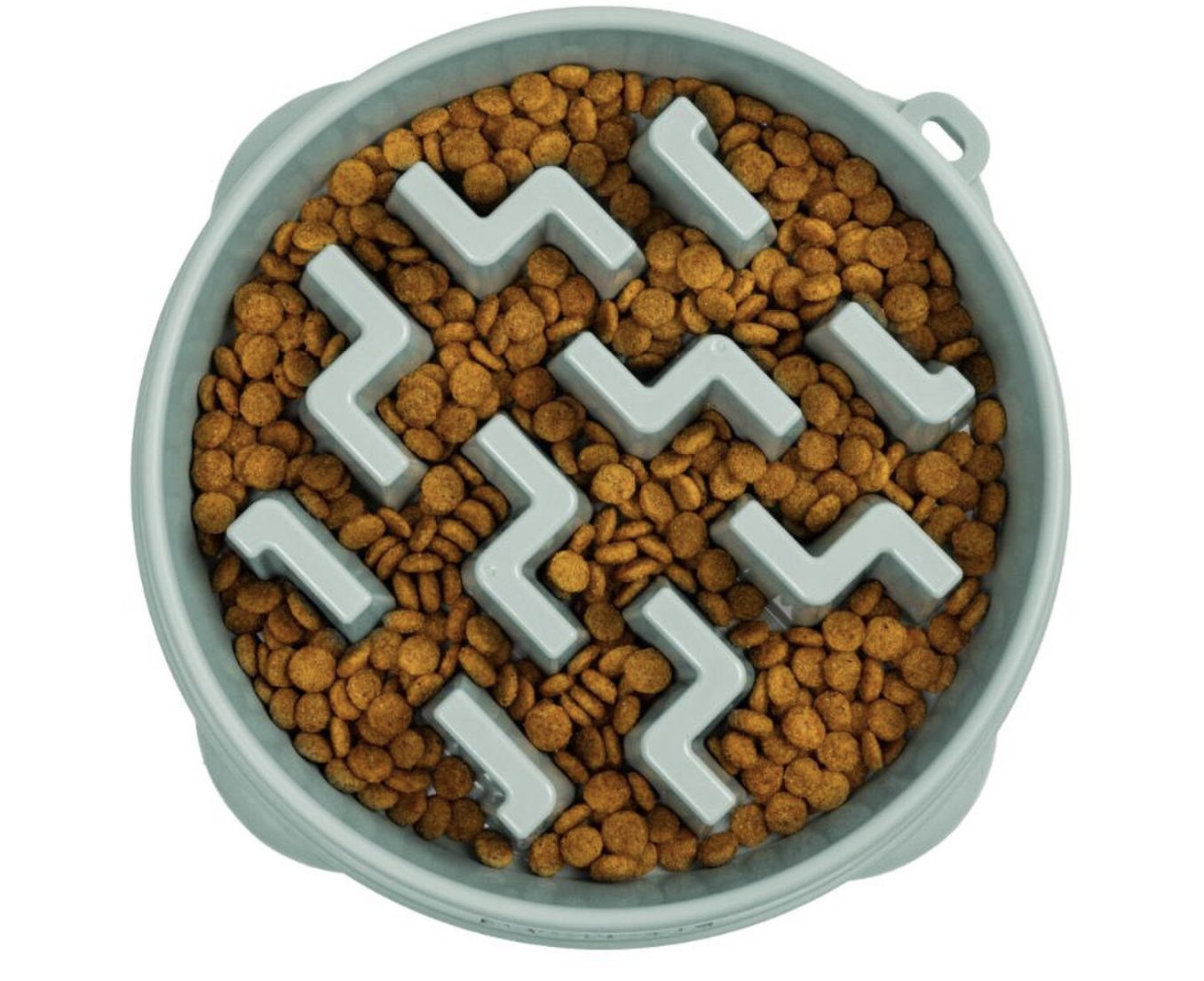 Outward Hound Fun Notch Slow Feeder Bowl Sage LG