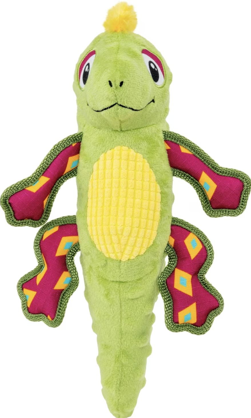 KONG Iguana Tropics Rattlez Squeaker Dog Toy - M/LG
