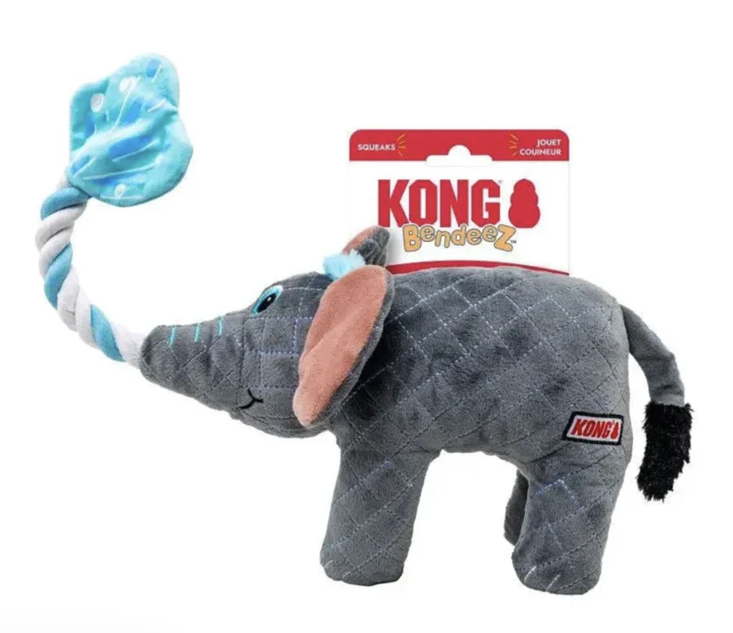 KONG Elephant Bendeez Squeaker Dog Toy - LG