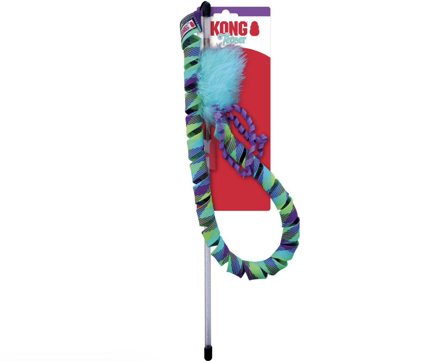 KONG Spiral with Feather's Teaser Curlz Cat Toy